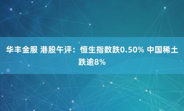 华丰金服 港股午评：恒生指数跌0.50% 中国稀土跌逾8%