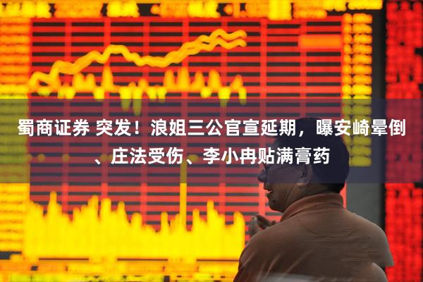 蜀商证券 突发!浪姐三公官宣延期,曝安崎晕倒、庄法受伤、李小冉贴满膏药